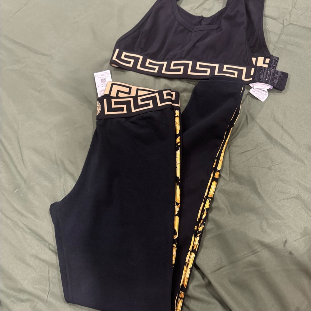 Versace Black and Gold Geometric Design